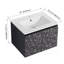 Meuble-lavabo flottant mural avec lavabo en céramique et porte d'armoire à fermeture en douceur
