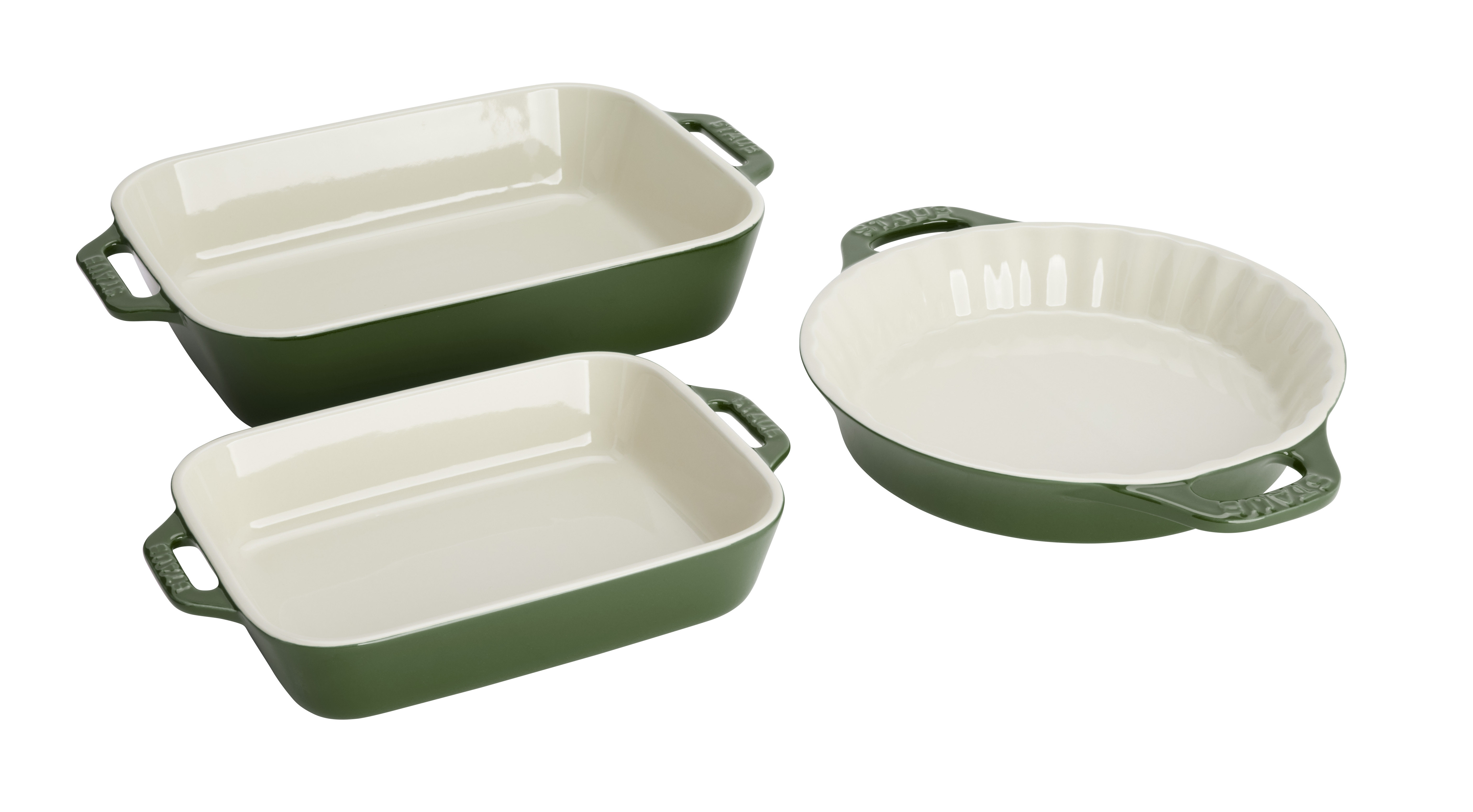 STAUB Ceramic 3 Pc. Set (Pie & 2Pc Rect Dish) & Reviews | Wayfair