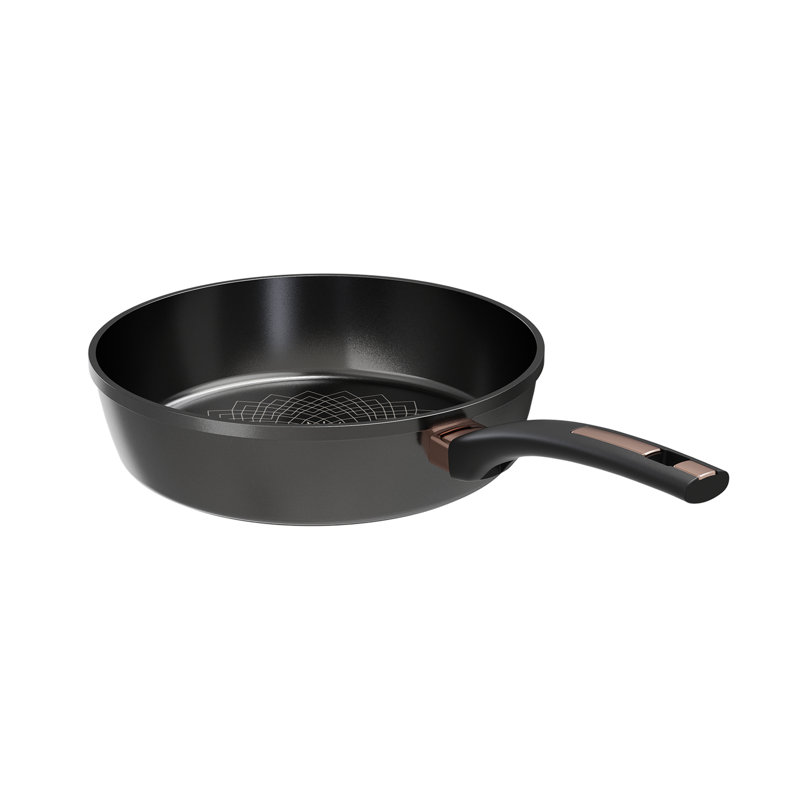 7.9 Inch Black Aluminum Nonstick Deep Frying Pan
