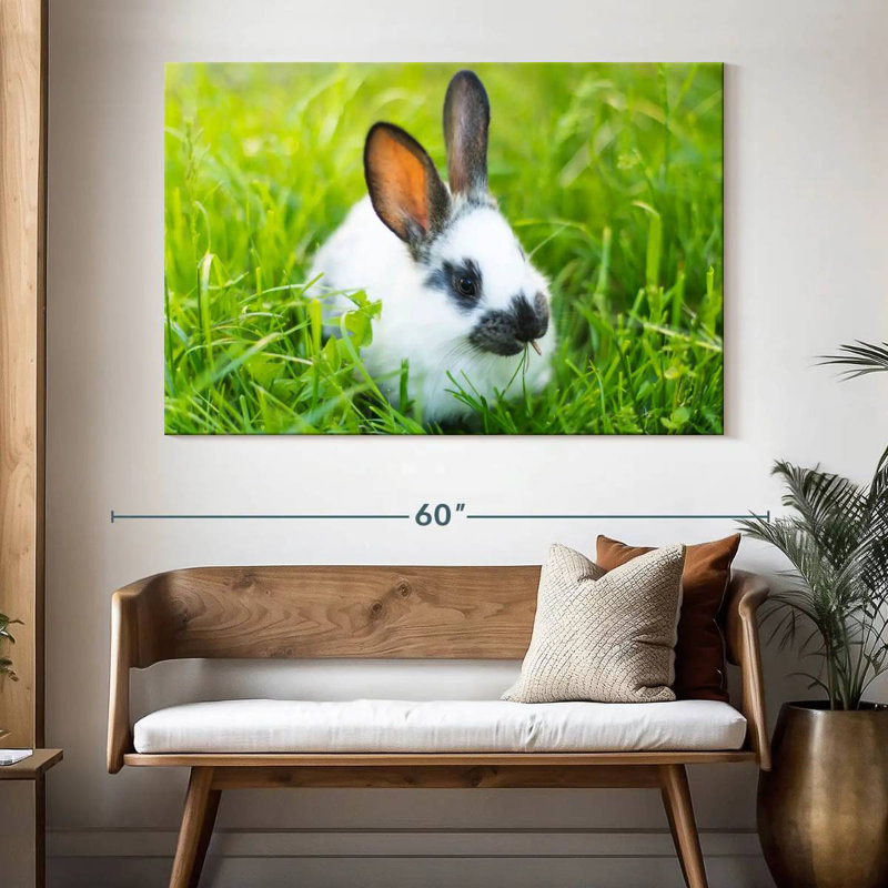 Brampt Grass Munching Rabbit, 34" H x 51" W