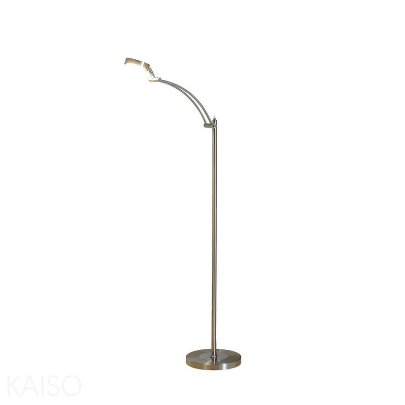 54-Inch-Long Tinsley Silver Integrated Led Task Floor Lamp