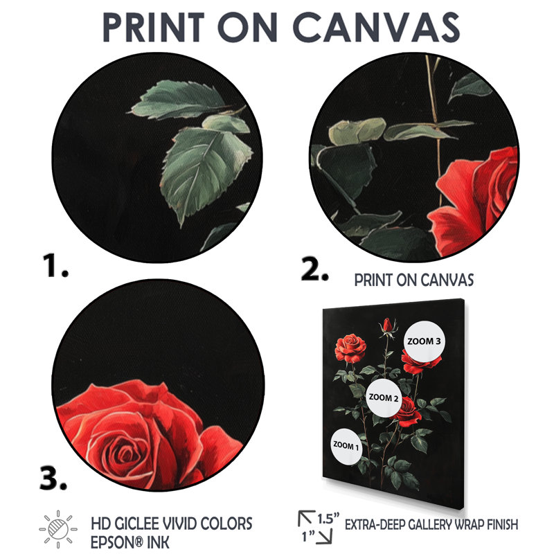 Luna - décoration murale florale, H 32 po x l 16 po, Reproduction encadrée d'une seule photo, Blanc