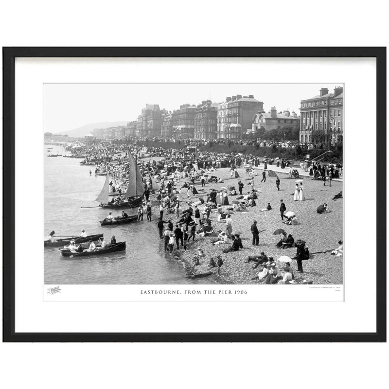 Eastbourne, from the Pier 1906 1 Piece Single Picture Frame Wall Art, 40cm H x 50cm W x 2.3cm D