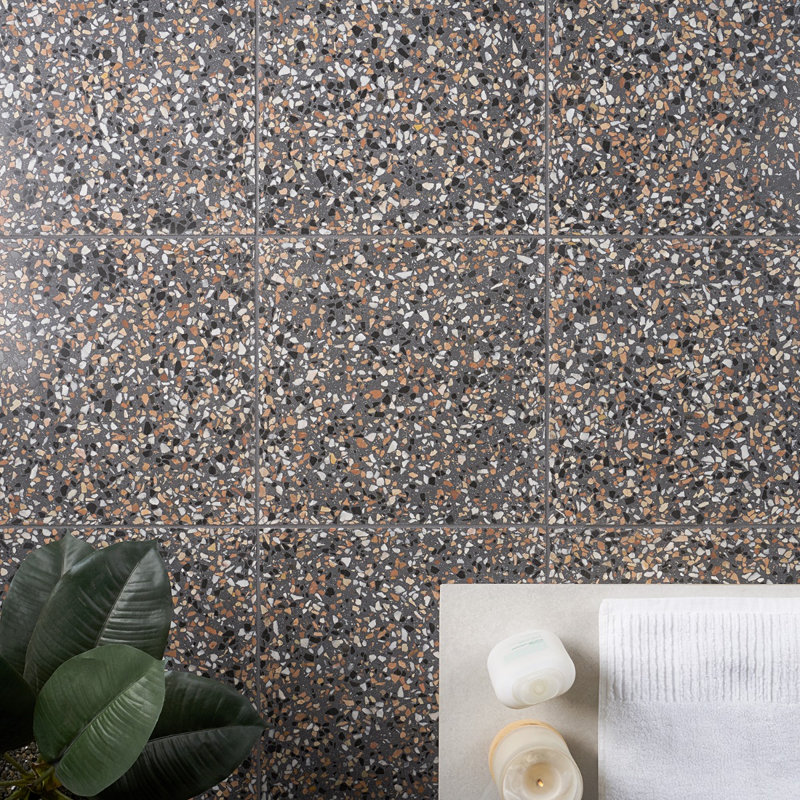 Durham 16.14 in. x 16.14 in. Polished Terrazzo Floor and Wall Tile (3.61 Sq. Ft. / Case), Paradiso