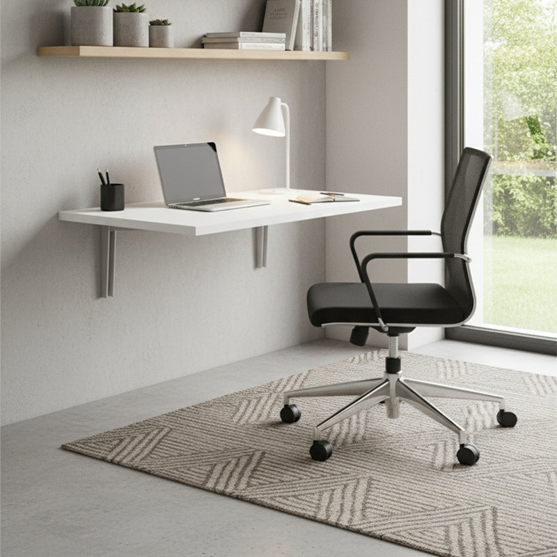Table rectangulaire pliante - l 24 po x H 1 po x P 20 po - Blanc