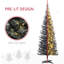 Grand sapin de Noël artificiel pré-éclairé avec lumières DEL blanches chaudes et pointes, pour la décoration de Noël