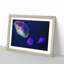 Neon Jellyfish in Abstract - Framed Print-55727962-55727963