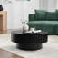Table basse 31,49 po en bois avec rangement pour appartement, table basse moderne avec piédestal robuste, noir-1696192962