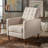 Fabric Recliner Chair Mid-Century Modern Recliner Pushback Single Recliner Sofa With Thicker Seat Cushion Tufted Upholstered Sofa With Wooden Leg For Living Room Bedroom