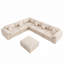 Canapé modulaire en chenille 7 pièces avec assise profonde et repose-pieds amovible 7 pièces-582841749