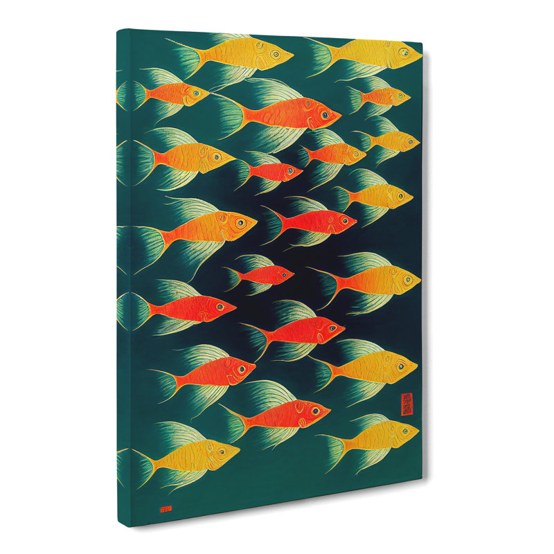 School Of Fish Vol.1 - Wrapped Canvas, 76cm H x 50cm W x 3cm D