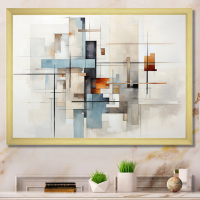 «Beige bleu sarcelle» - Reproduction sur toile