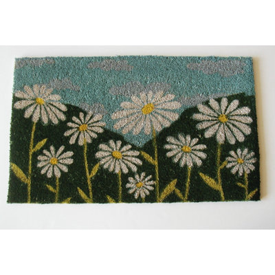 Fleurs de 30 po x 18 po Paillasson d’extérieur