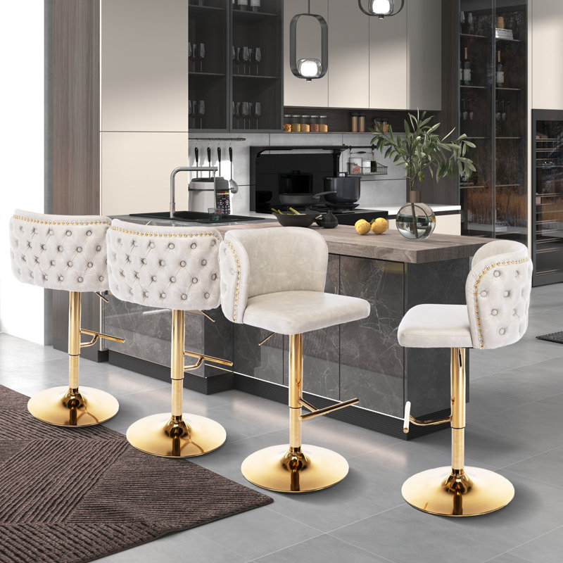 Tabouret pivotant à hauteur réglable Dukinfield, Noir, 6