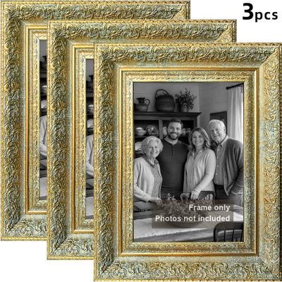 5" x 7" Antique Gold 1PC Heritage Style Picture Frame for Holiday Gifting