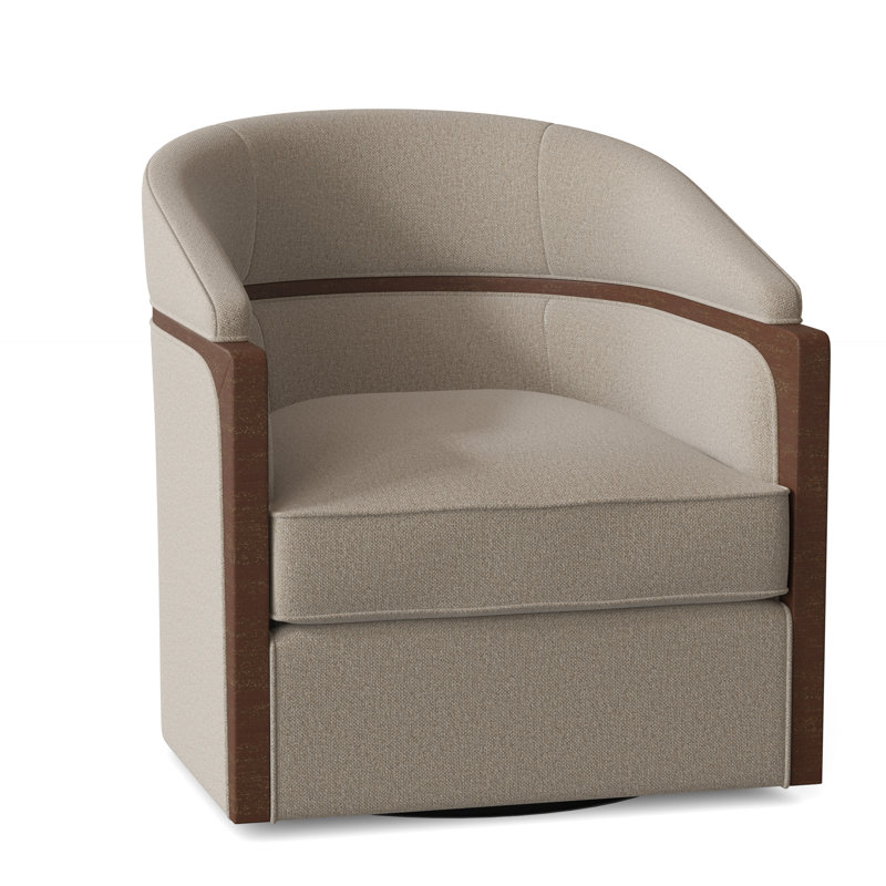 Forester Upholstered Swivel Barrel Chair, Montego Bay, Sand (9508 05)