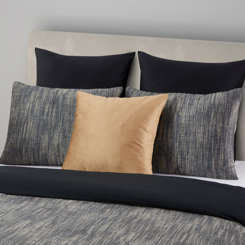 Valencia 20" Gold Velvet Quilted Throw Pillow