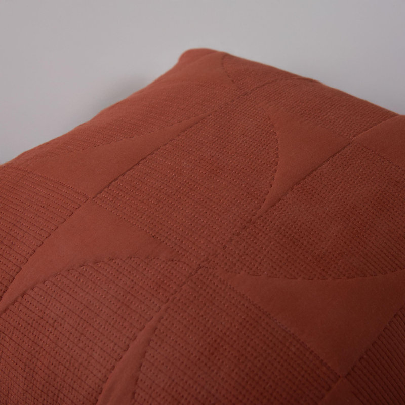 Coussin 100 % coton, Polyester, Terracotta
