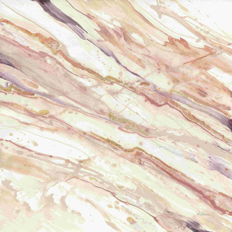 Rêves cuivrés, H 12 po x l 12 po, Beige / Mauve