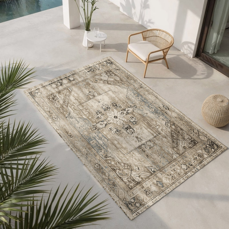 Tapis intérieur et extérieur Mosaic Reverie, Rectangle 1 pi 6 po x 2 pi 6 po