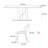 Italian luxury modern rectangular dining table set