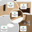 Ensemble de meuble-lavabo mural simple 36 po avec lavabo d'art, meuble-lavabo flottant avec 2 portes à fermeture douce-645900562