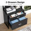 2 Drawer Vertical File Cabinet with Lock and Bookshelf-109708673