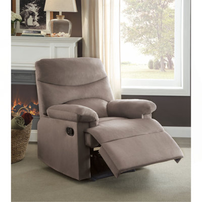 Fauteuil inclinable brun clair en tissu tissé