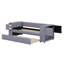 Lit rembourré avec rangement et lit gigogne, ports de chargement USB-1887671979