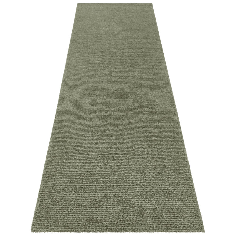 Cloud Tufted Moss Green Rug, Runner 80 x 250cm