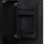 Meuble-lavabo simple 24 po avec lavabo en céramique, tablettes latérales ouvertes, porte à fermeture en douceur, structure en pin massif, autoportant