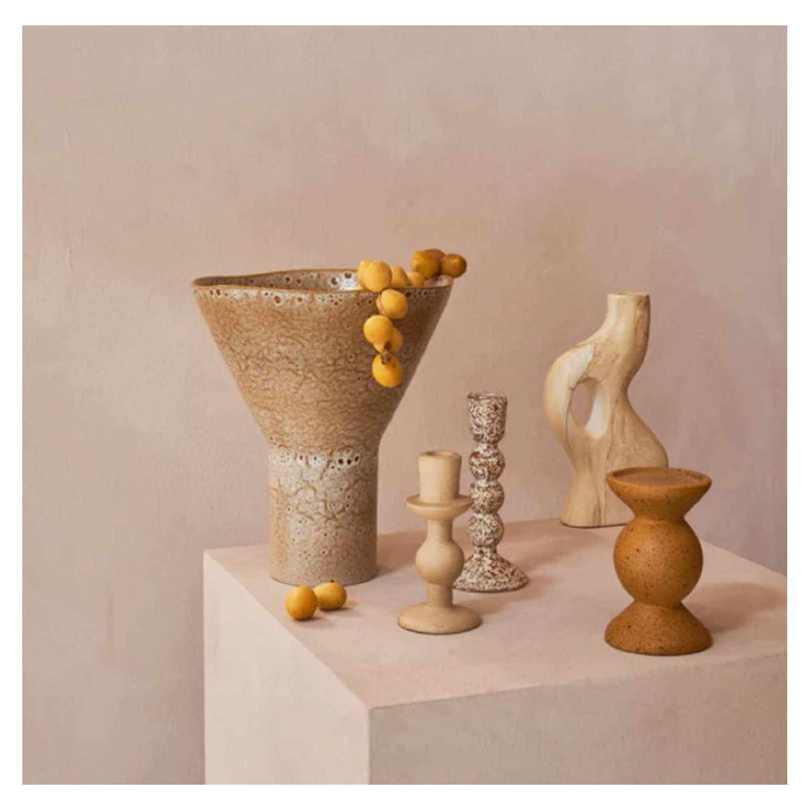 Vase Yaro Beige