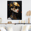 Portrait de femme mode futuriste III - art mural en métal