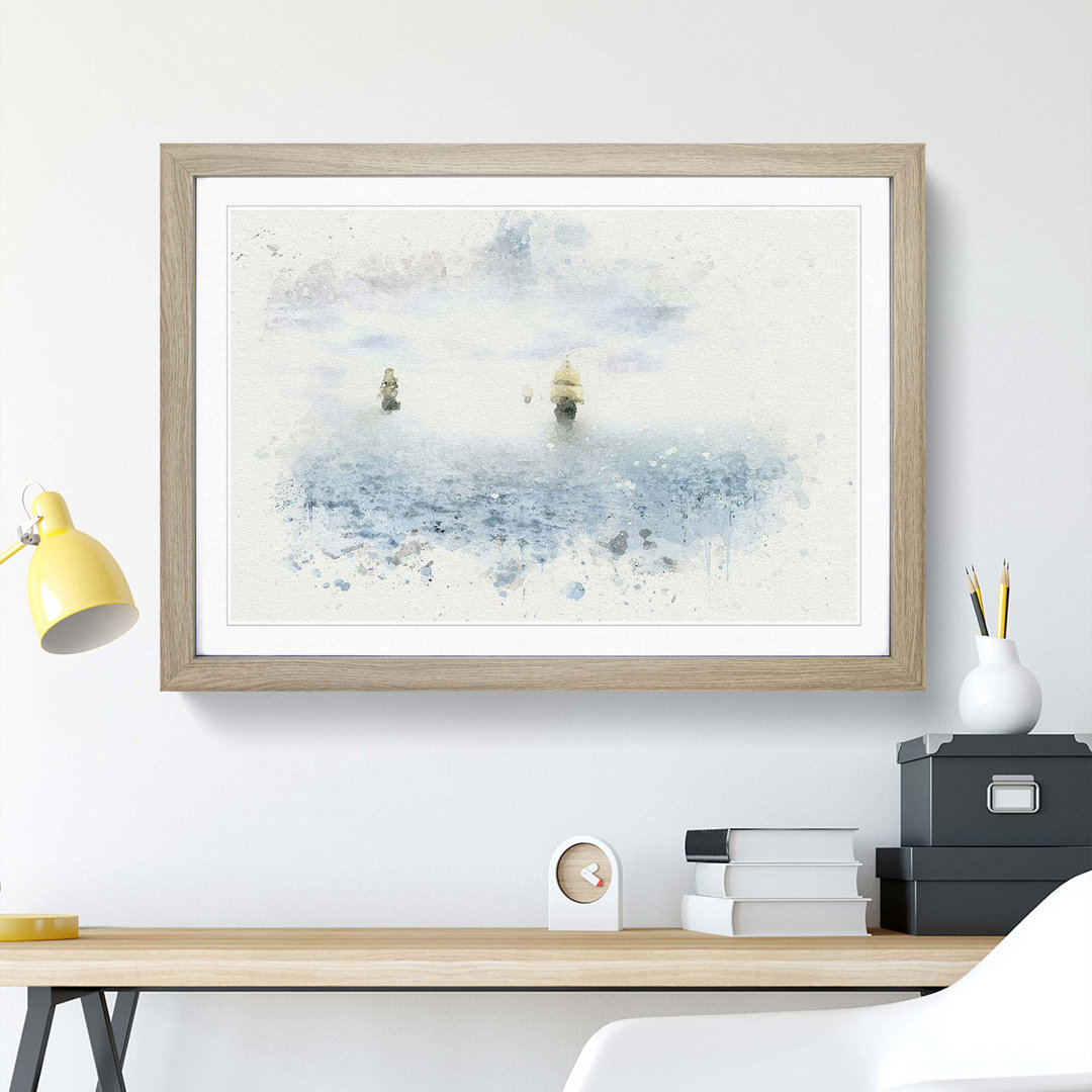 Pirate Ships on the Horizon - Framed Print