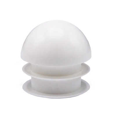 Embout de dôme rond en plastique Outwater pour tubes (50 pièces) | Bouchon de tube de 1-1 / 4 po de diamètre / Glissière de chaise / Protecteur de plancher / Fermeture de tube / Bouchon de trou de tube / Bouchon de tuyau | Convient aux tubes à jauge multiple | Blanc texturé | Lourd