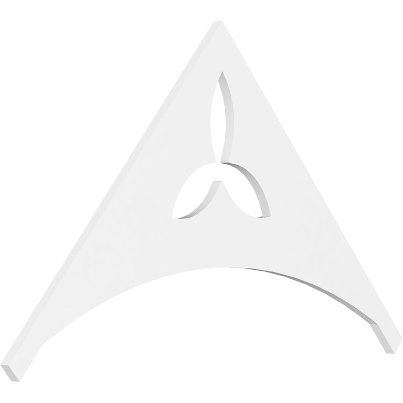 Pignon en PVC de qualité architecturale Naple, H 28 po x l 48 po x P 1 po, 14 / 12