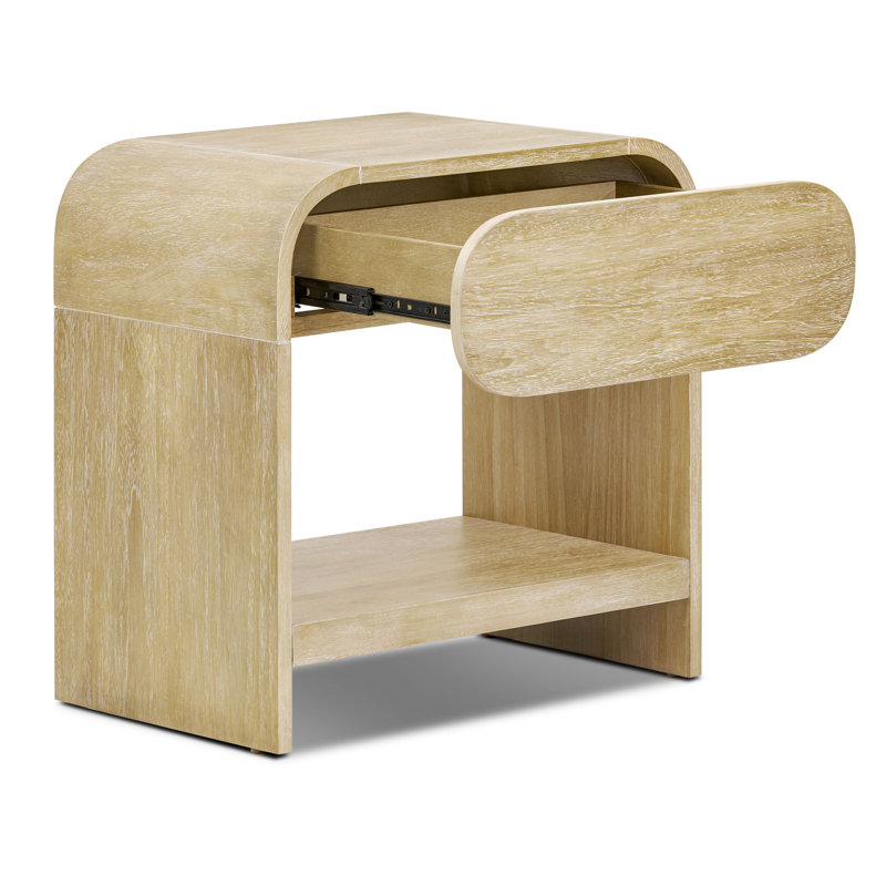Aledo Soft-Close Drawer Wood Nightstand