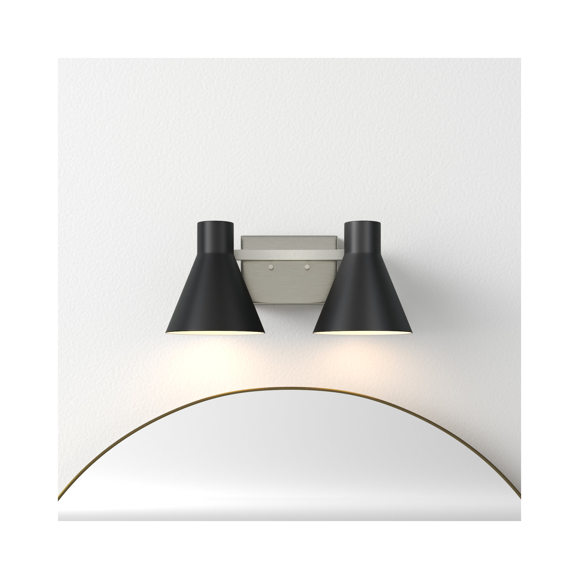 Byers 2 - Light Dimmable Vanity Light, Brushed Nickel, No