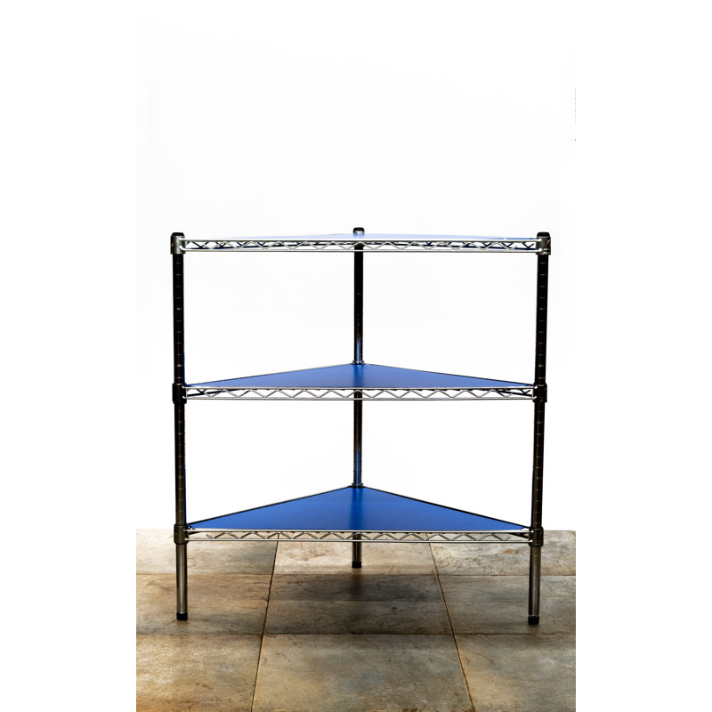 Doublure de tablette triangulaire en PVC, H 0,125 po x l 24 po x P 24 po, Bleu clair