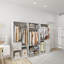 Armoire-penderie moderne en bois: 6 tablettes et 6 tiroirs