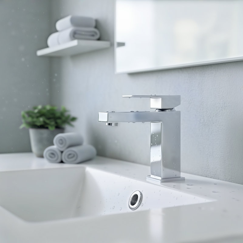 Single-Hole Single-handle Bathroom Faucet with Drain Assembly