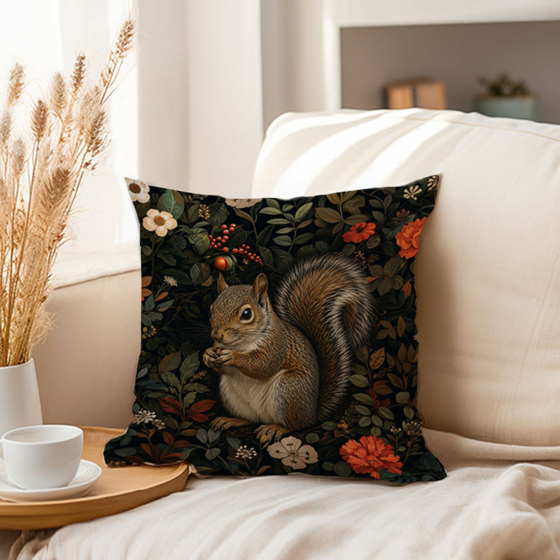 Housse de coussin animaux animaux William Morris Squirrel, 18x18