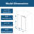 48"W X 76" H Double Sliding Semi-Frameless Tub Door With 1/4"(6mm) Clear Tempered Glass-128967878