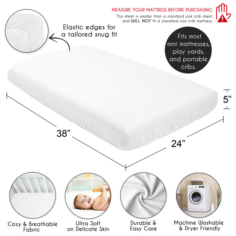 Ocean Seashells Fitted Mini Crib Sheet