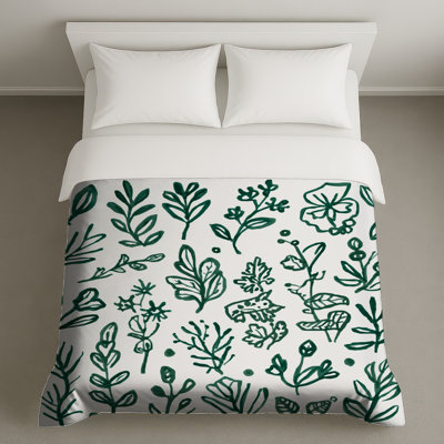 Green Botanical Illustrations Duvet Covers