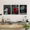 Motivation, citation de remise en forme, impression sur toile 3 pièces