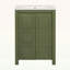 Meuble-lavabo vintage de 24 po avec lavabo en céramique, 2 portes à fermeture douce, parfait pour les petites salles de bain