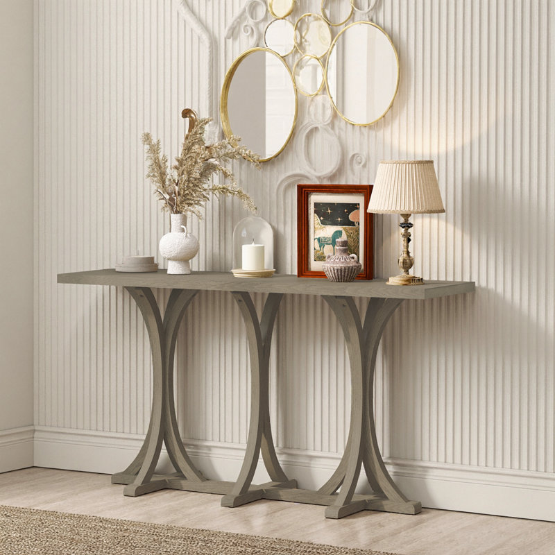 59.8'' Wooden Console Table, Gray