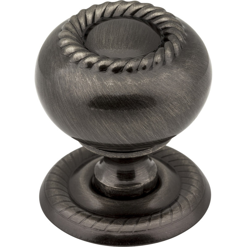 Rhodes Round Knob, Brushed Black Nickel