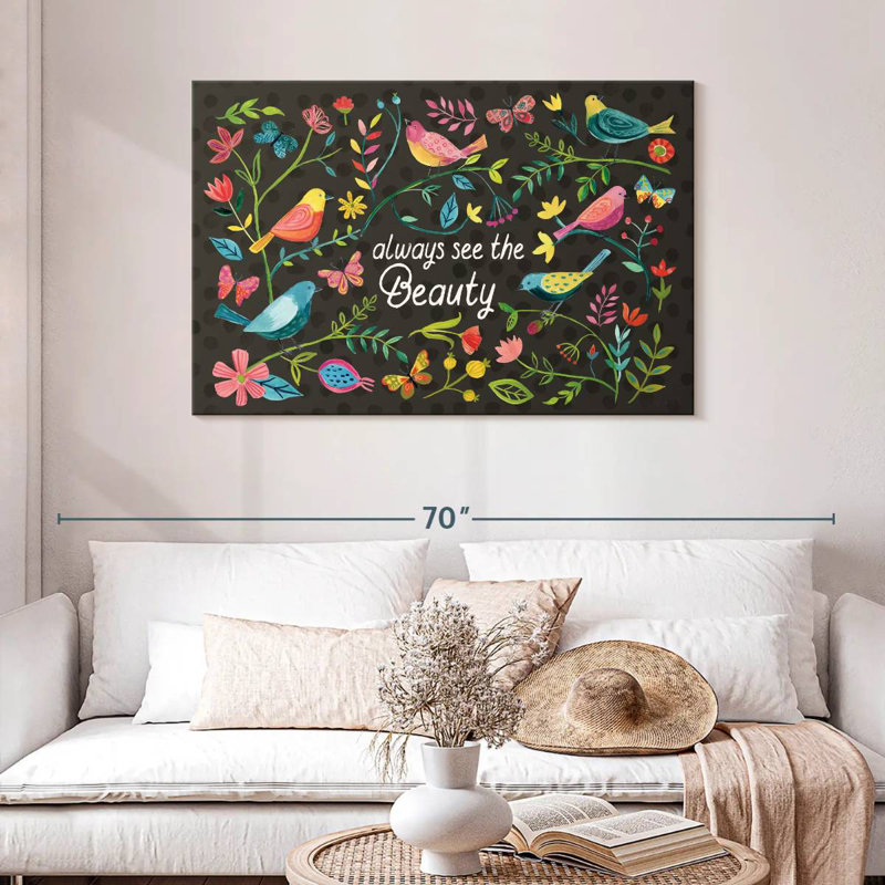 Tergel Budding Beauty Dark, 30" H x 45" W